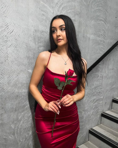 Valentine Red Silk Dress