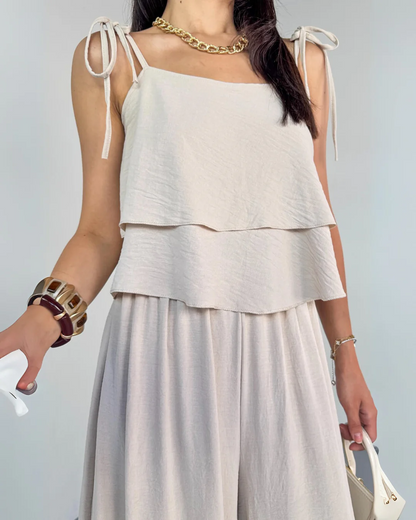 LunaFlow Layered 2-Piece Co-Ord Set