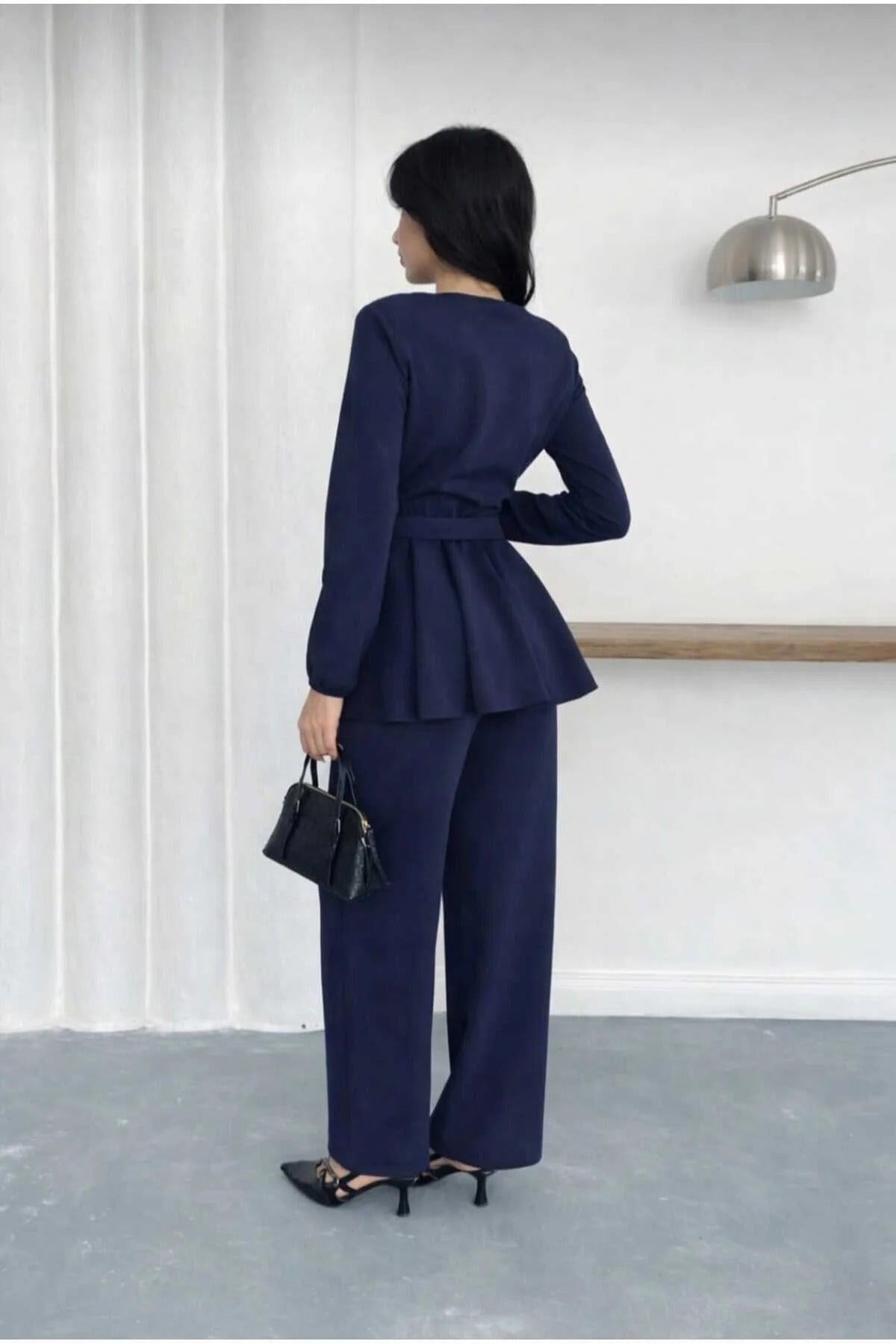 Velora Belted Peplum Co-Ord Set – Elegant 2 Piece Outfit