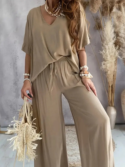 Fashion Women's Suit Set (TOP+BOTTOM)