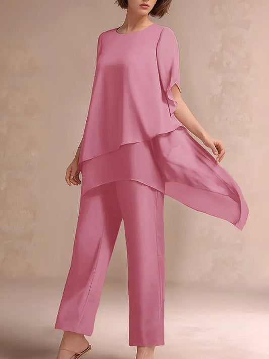 Marvellous Women Short Sleeve Elegant Fashion Suit (TOP+BOTTOM)