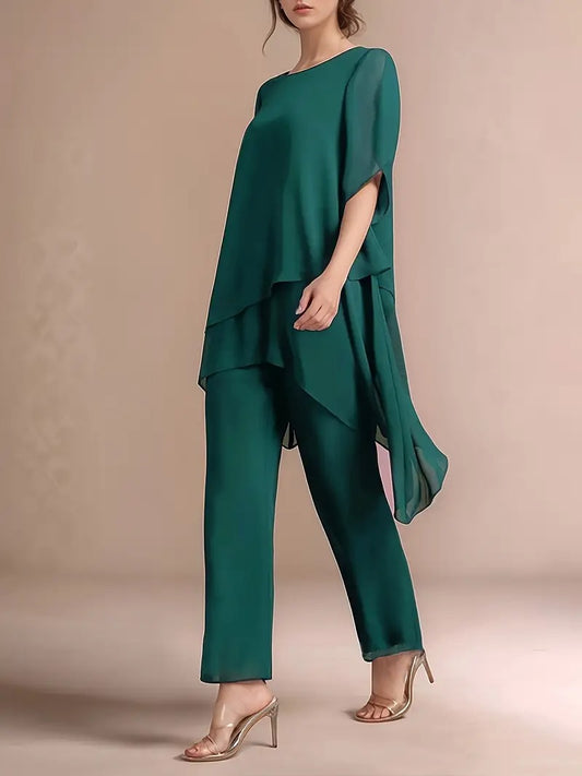 Marvellous Women Short Sleeve Elegant Fashion Suit 2.0 (TOP+BOTTOM)