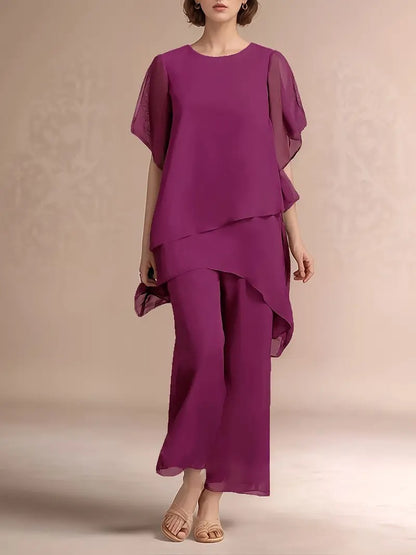 Marvellous Women Short Sleeve Elegant Fashion Suit 2.0 (TOP+BOTTOM)