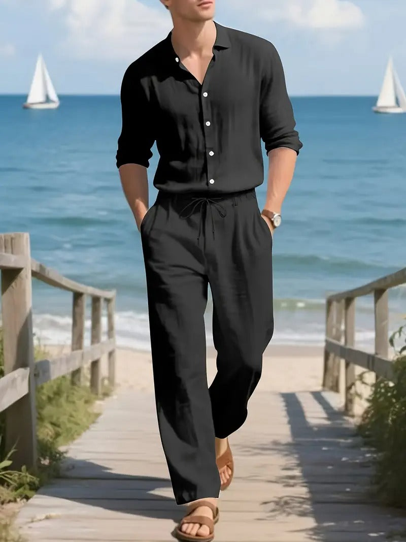 Fashionable Men's Cord Set Shirt Suit 1.0 (Shirt+BOTTOM)