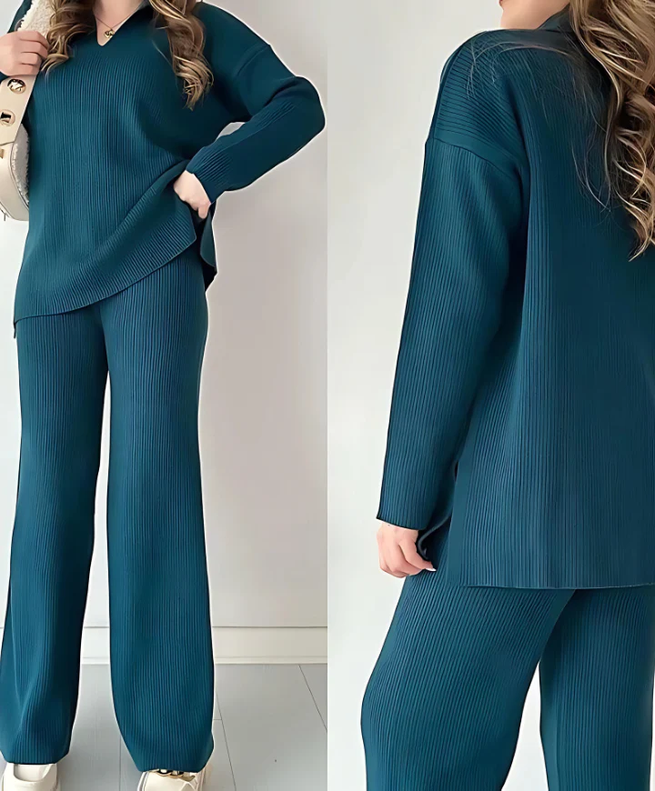 CozyRib Women’s Knit Co-ord Set (Top + Pants)