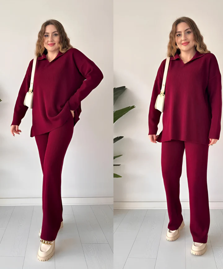 CozyRib Women’s Knit Co-ord Set (Top + Pants)