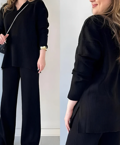 CozyRib Women’s Knit Co-ord Set (Top + Pants)