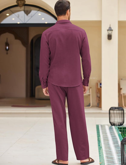 Fashionable Men's Cord Set Shirt Suit 1.0 (Shirt+BOTTOM)