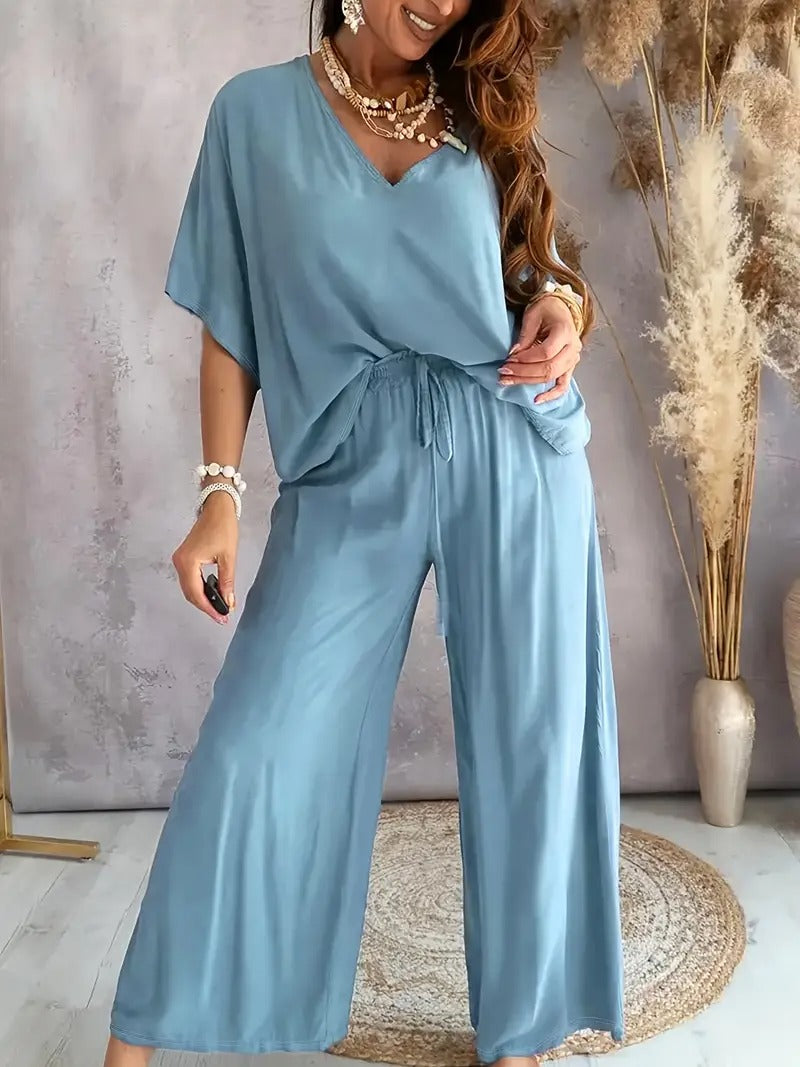 Fashion Women's Suit Set (TOP+BOTTOM)